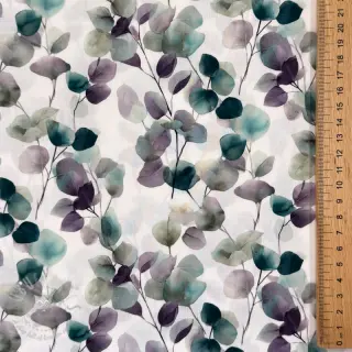 Bombažna tkanina Eucalypt white digital print