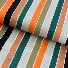 Bombažna tkanina Garden stripe multi