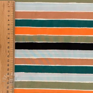 Bombažna tkanina Garden stripe multi