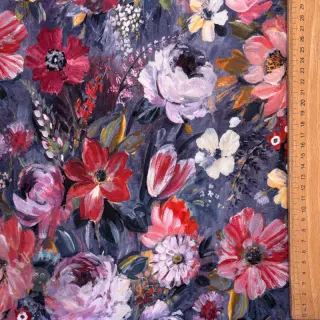 Prevešanka Flowers Andrea blue digital print