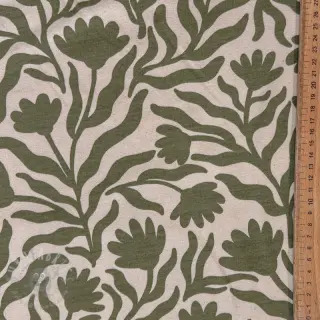 Kosmatena prevešanka Flowers army green SIMPLY NATURAL