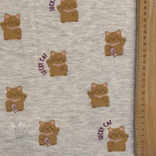 Kosmatena prevešanka Lucky cat off white melange