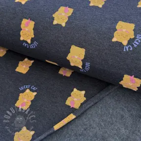 Kosmatena prevešanka Lucky cat navy melange