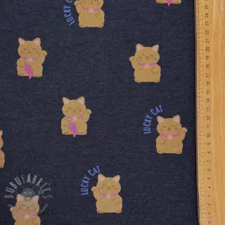 Kosmatena prevešanka Lucky cat navy melange