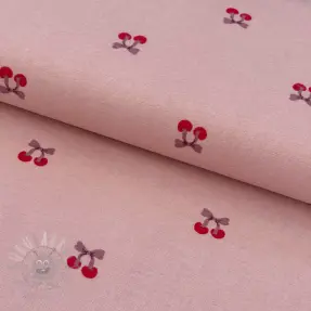 Bombažna tkanina FLANNEL Cherries mauve