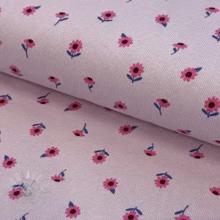 Jersey RIB Flowers llilac