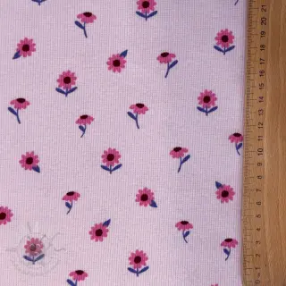 Jersey RIB Flowers llilac