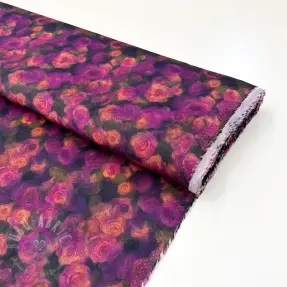 Viskoza SATIN Cornelia purple digital print