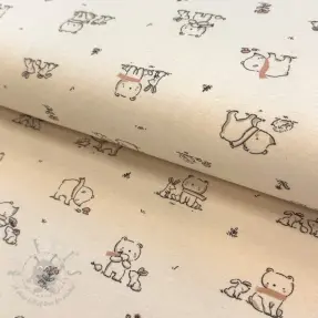 Jersey Forest animals digital print ORGANIC