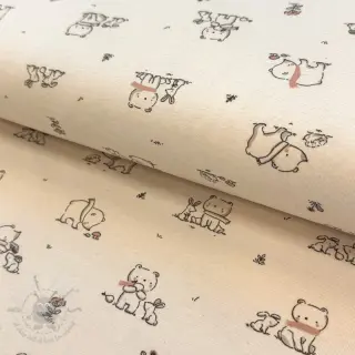 Jersey Forest animals digital print ORGANIC