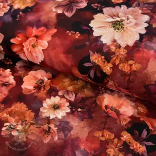 Jersey Flowers Junie red digital print
