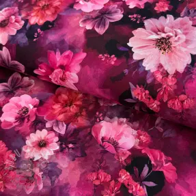 Jersey Flowers Junie pink digital print
