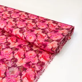 Viskoza SATIN Samantha pink digital print