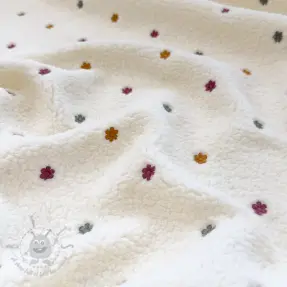 Plaščevina TEDDY EMBROIDERY Cuties ecru