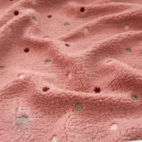 Plaščevina TEDDY EMBROIDERY Cuties blush