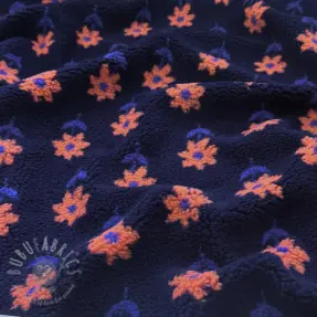 Plaščevina TEDDY Flowie Clara navy