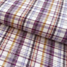 Viskoza z lanom YARN DYED Checks Old fashion cyclaam