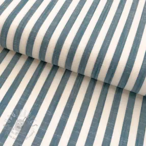 Viskoza YARN DYED Stripes SMALL petrol