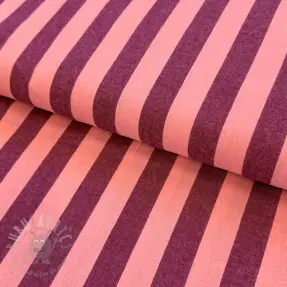 Bombažna tkanina YARN DYED NOVA Stripe aubergine
