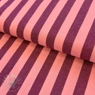 Bombažna tkanina YARN DYED NOVA Stripe aubergine