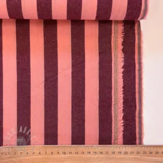 Bombažna tkanina YARN DYED NOVA Stripe aubergine