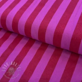 Bombažna tkanina YARN DYED NOVA Stripe red fuchsia