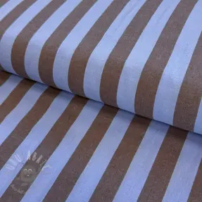 Bombažna tkanina YARN DYED NOVA Stripe blue brown