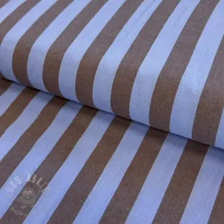 Bombažna tkanina YARN DYED NOVA Stripe blue brown