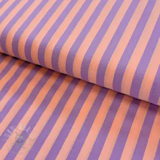 Bombažna tkanina YARN DYED BIG Stripes peach