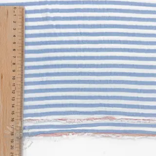 Dvoslojna gaza/muslin YARN DYED Summer stripe blue