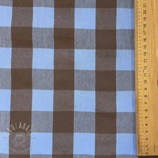 Bombažna tkanina YARN DYED SONJA Checks blue brown