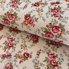 Dekorativno blago jacquard Nina blanc rouge