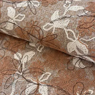 Plaščevina WOOLY EMBROIDERY Petra beige