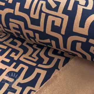 Kosmatena prevešanka JOGGING Abstract brown navy