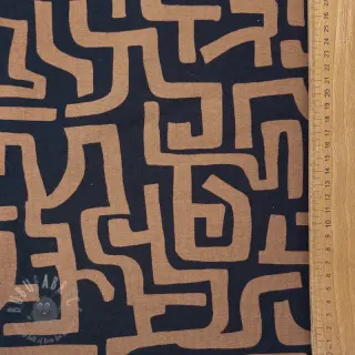 Kosmatena prevešanka JOGGING Abstract brown navy