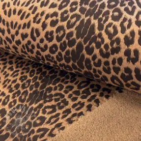 Plaščevina TEDDY SUEDE Panther LEO light brown