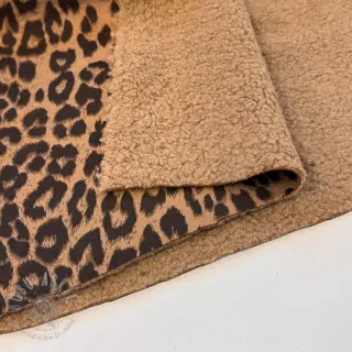 Plaščevina TEDDY SUEDE Panther LEO light brown