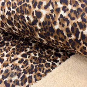 Plaščevina TEDDY SUEDE Panther LEO cognac
