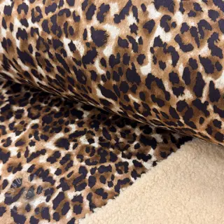 Plaščevina TEDDY SUEDE Panther LEO cognac