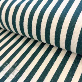 Dekorativno blago Herringbone striped bottle green