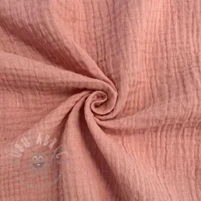 Dvoslojna gaza/muslin soft rose ORGANIC