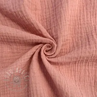 Dvoslojna gaza/muslin soft rose ORGANIC