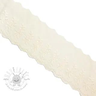 Čipka Double flower off white