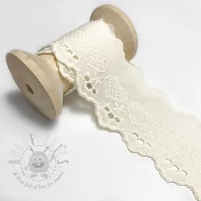 Čipka Heart off white