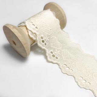 Čipka Heart off white