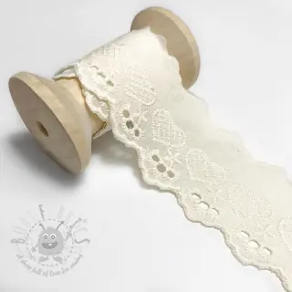Čipka Heart off white