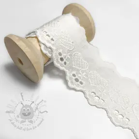 Čipka Heart white