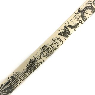 Bombažni trak Stamps black