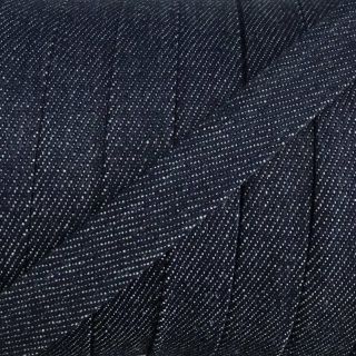 Bombažna vrvica ploska 15 mm Denim navy