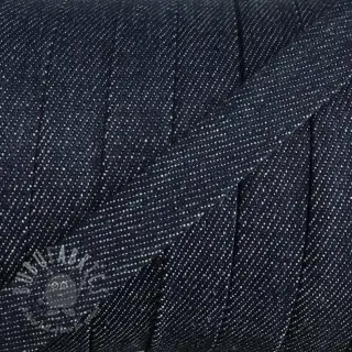 Bombažna vrvica ploska 15 mm Denim navy